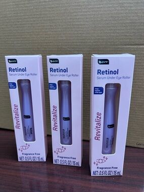 b-pure Retinol Revitalize Under Eye Roller - 3 Box Bundle. NIB Sealed